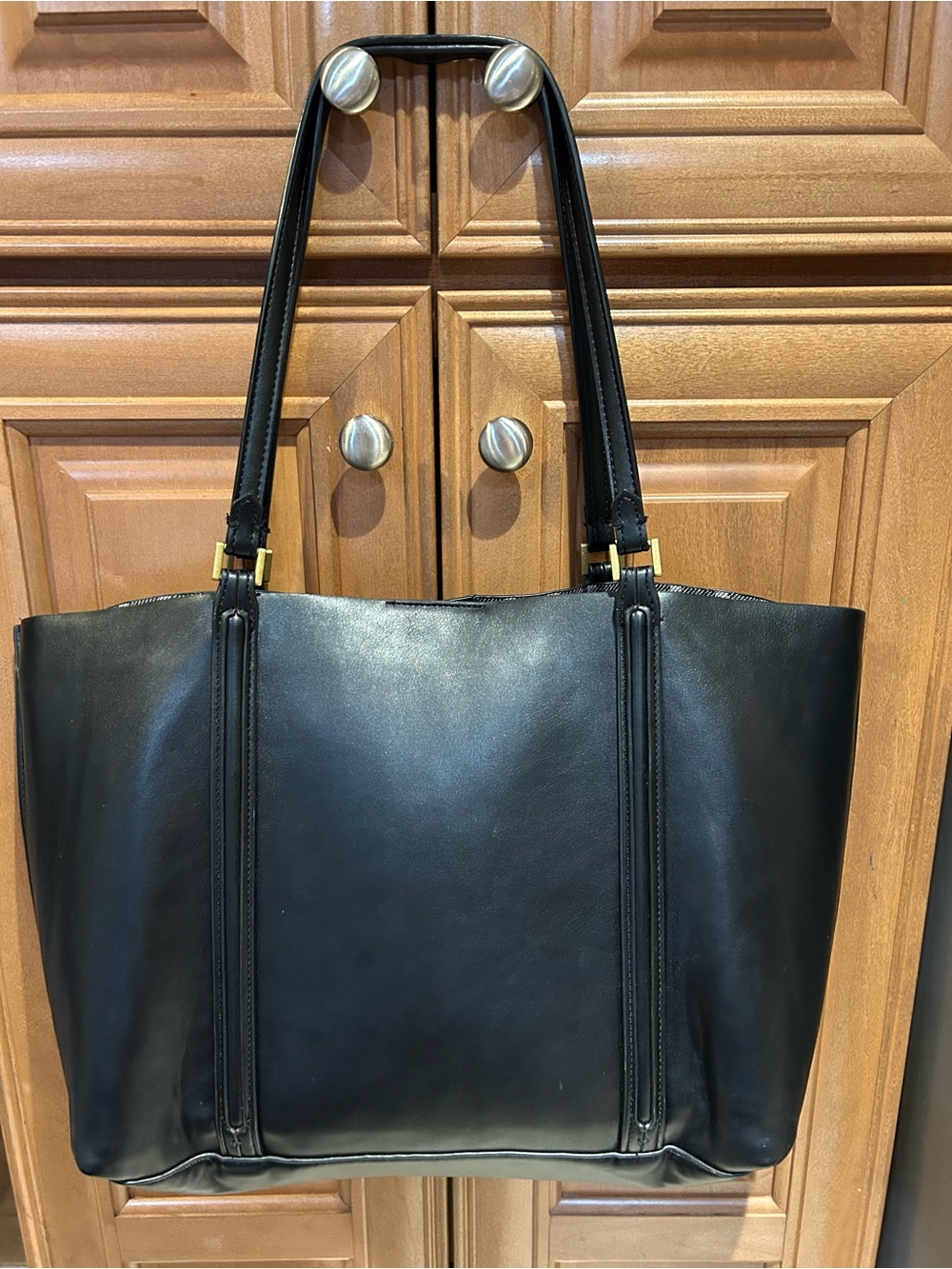 Zara Black Tote - Faux Leather
